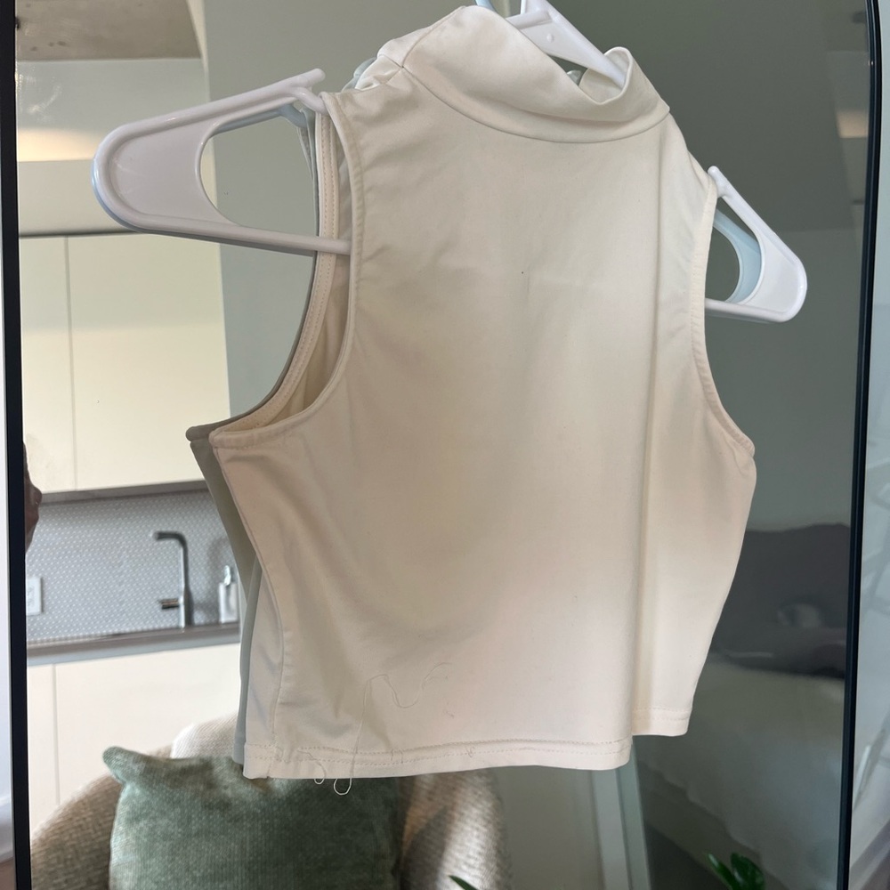 Cream Sleeveless Women's Top